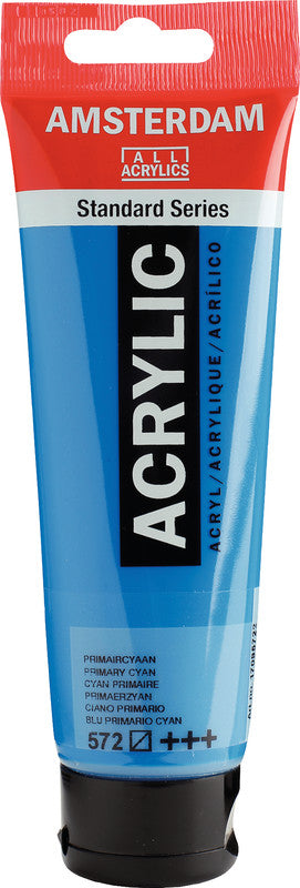 Royal Talens Amsterdam – Acrylic Standard – Acrylfarbe – Primärzyan, 120 ml
