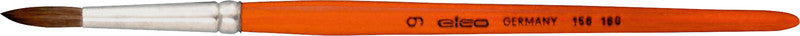 Elco pinsel Aquarellpinsel – brauner Schaft, Ponyhaar, Birkenholz, Länge 210 mm, Grösse 9, Aluminiumzwinge