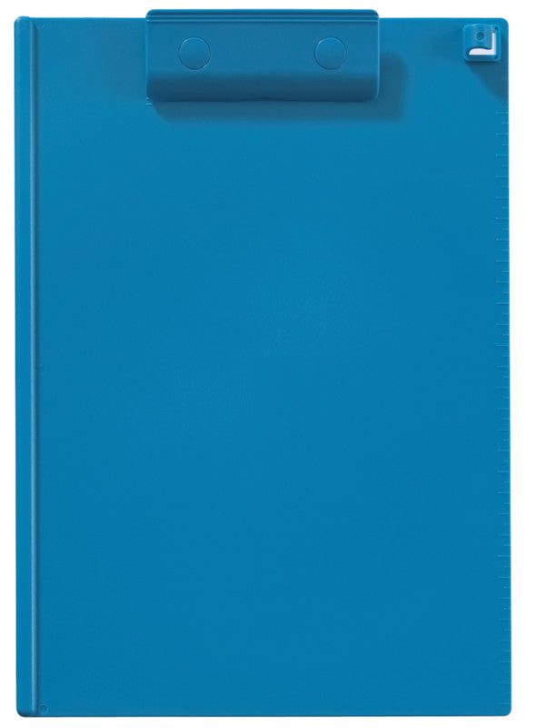 Kolma Paperclip Klemmbrett A4 – blau – mit Stifthalter, Massstab