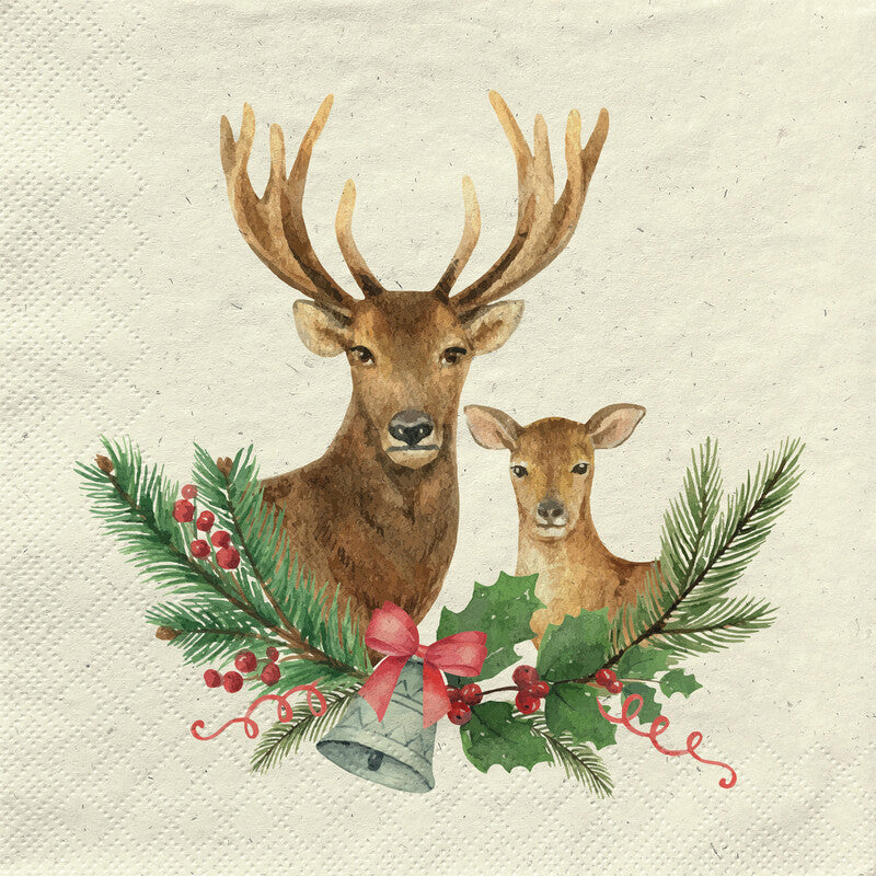 Fasana Servietten Traditionelles Weihnachten – 33 × 33 cm – 2-lagig, Tissue – 20 Stk., FSC