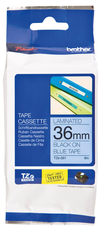 Brother Schriftband – 36 mm × 8 m, blau, schwarz