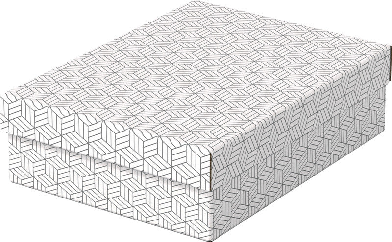 Esselte Archivschachtel A4 – 265 × 100 × 360 mm, weiss, Karton, 3er Pack