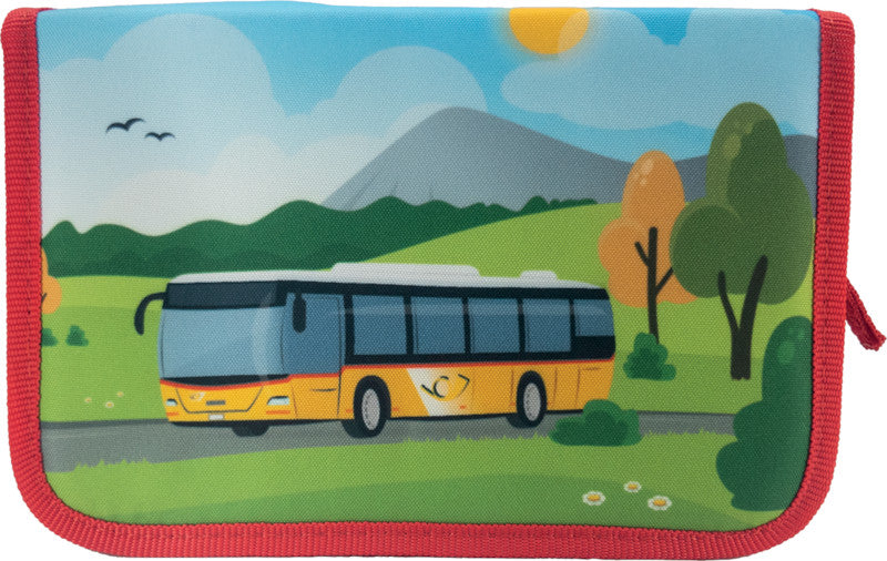 Funki Joy-Bag Schuletui 2-fach, gefüllt, 24-teilig – PostAuto – Kunststoff – 23,0 × 14,0 × 4,0 cm