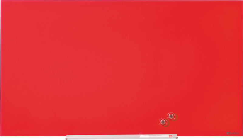 Nobo Whiteboard – 190 × 100 cm, Glas, magnetisch, Wandmontage, inkl. Marker, Magnete, Stifteablage