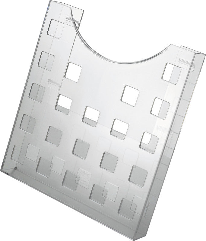 Helit Wandprospekthalter – Kunststoff, transparent, 240 × 263 mm – für A4-Dokumente