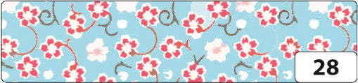 Folia Washi Tape – wiederablösbar, beschriftbar, Papier, 15 mm × 10 m, blaue Blütenranke