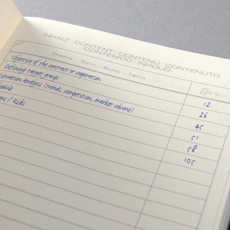Sigel Notizbuch, 108 × 151 mm, kariert 5 mm, Fadenheftung, 194 Seiten, 80 g/m² – schwarz