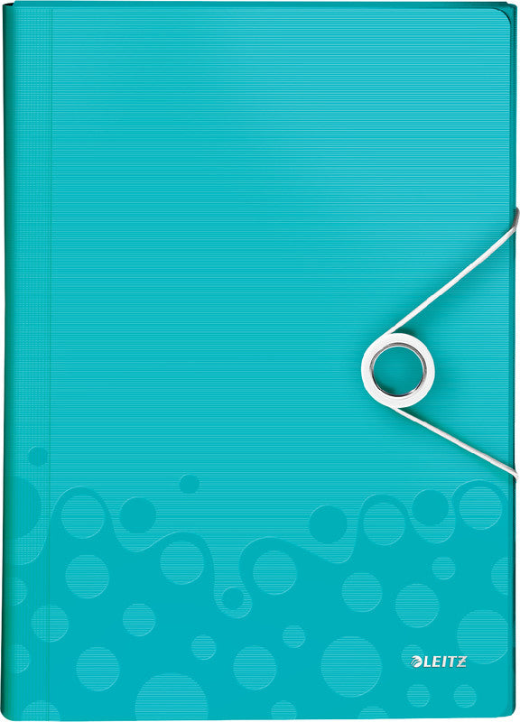 Leitz Sammelmappe für A4, Kunststoff, Eisblau, mit Gummizug
