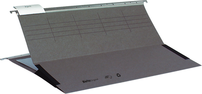 Biella Hängeordner für A4 – Karton, Grau, 320 × 250 mm, mit Vordruck