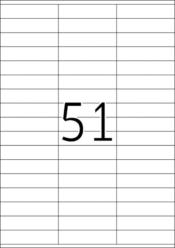 HERMA Bogenetiketten, 70 mm × 17 mm, weiss, Papier, permanent, 100 Blatt (5100 Etiketten)
