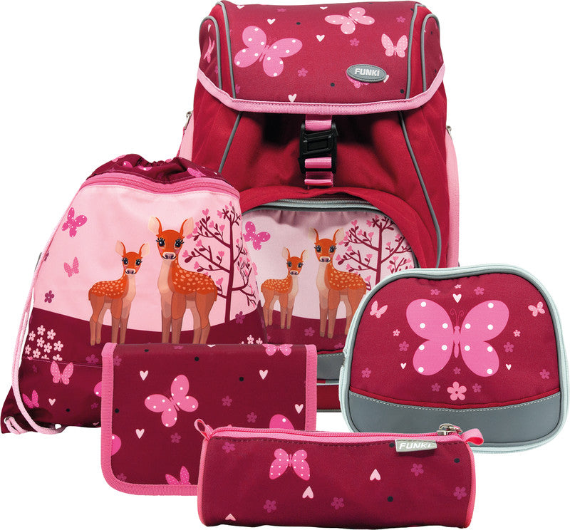 Funki Schulrucksack-Set Flexy-Bag – 5-teilig – Bambi