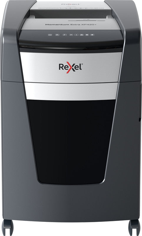 Rexel Momentum Extra XP420+ – Aktenvernichter, DIN P-4, Partikelschnitt 4 × 35 mm, 20 Blatt, 60 l, A4