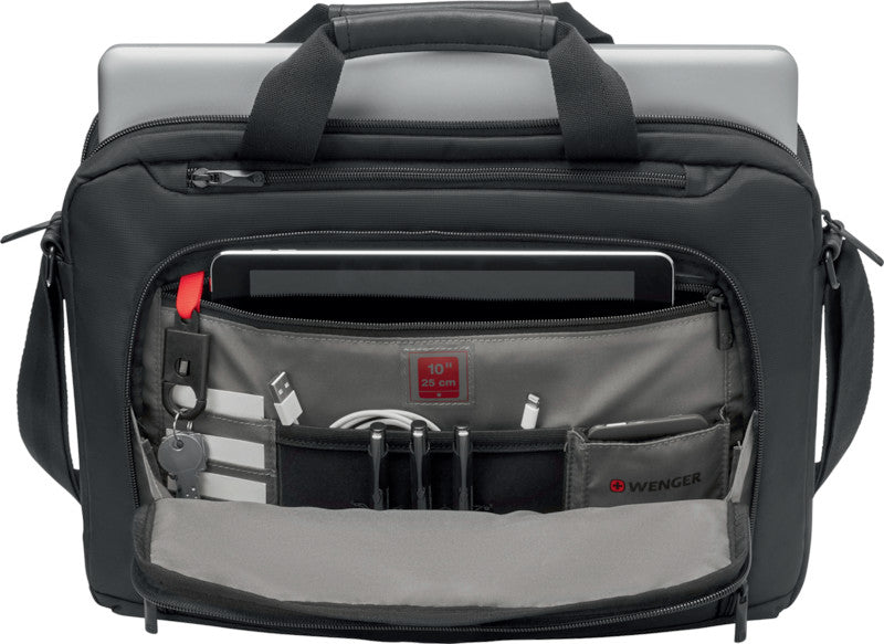Wenger/SwissGear Wenger Source Notebook-Tasche – für Notebooks bis 16", 8 l, wasserabweisend, Aufsteckfunktion, Nylon, schwarz