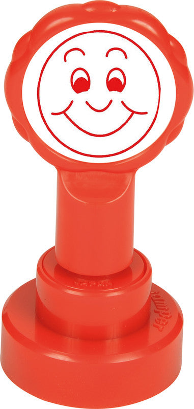 X-stamper Lehrerstempel-Set – Motiv: Smile happy, selbstfärbend, Kunststoff, Ø 22 mm