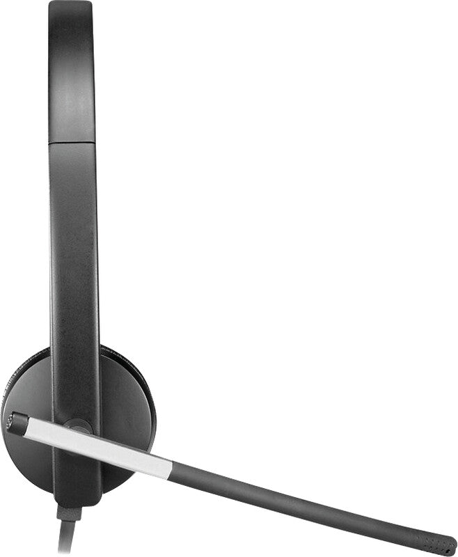 Logitech H650e – Duo Headset – USB‑A, Rauschunterdrückendes Mikrofon, Stummschalter – Schwarz