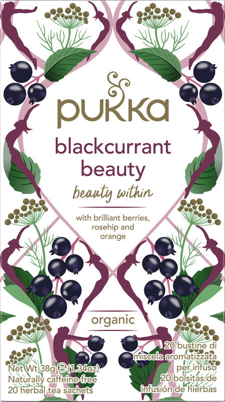 Pukka Blackcurrant Beauty – Teebeutel, Bio-Kräutertee – 20 Beutel