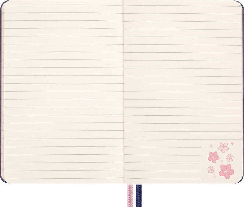 Moleskine Notizbuch, 90 × 140 mm, liniert, geleimt, 160 Seiten – blau