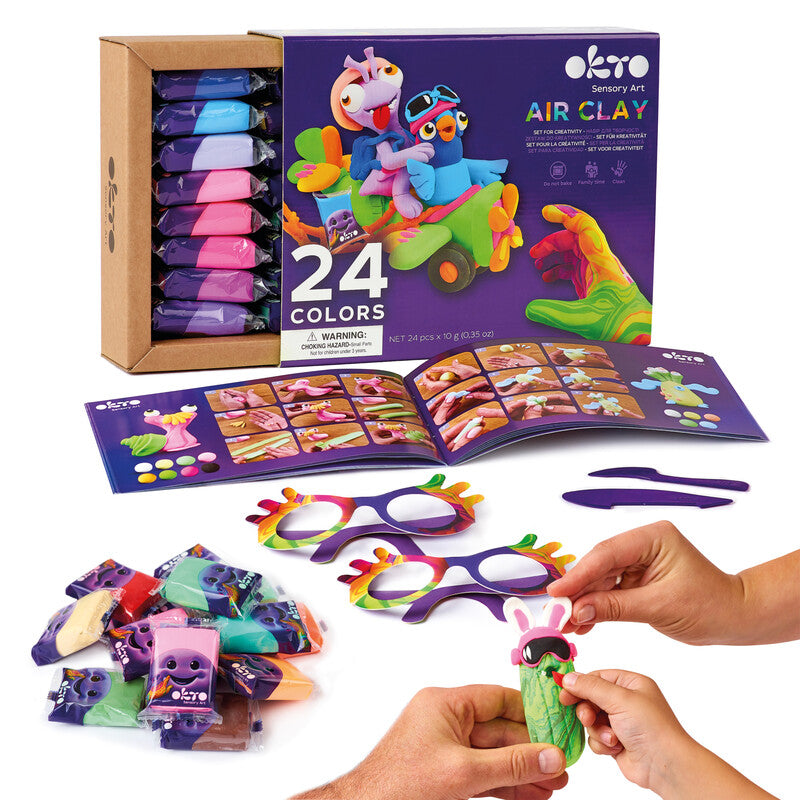 Okto Sensory Art – Modelliermasse-Set – ab 5 Jahren – 24 Farben