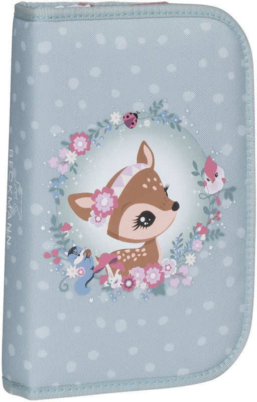 Beckmann Schulrucksack Classic 1st – 6-teilig – Forest Deer Dusty Mint – mit Leuchteffekt