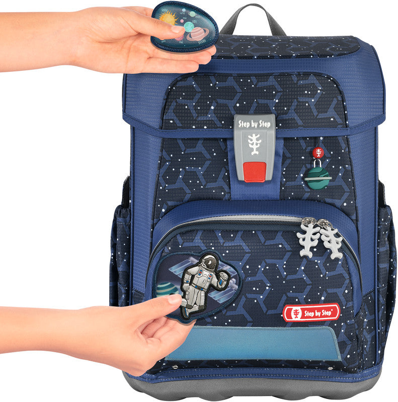 Step by Step Schulrucksack-Set Cloud – 5-teilig – Star Astronaut Cosmo – Recycelte Materialien