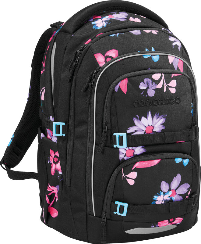 Coocazoo Rucksack Porter – Floral Artnight – 35 l, 30,0 × 46,0 × 23,5 cm – aus 100% recycelten PET-Flaschen