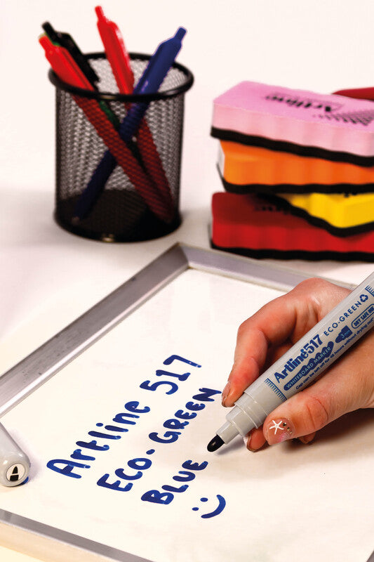 Artline Whiteboard-Marker Eco-Green EK517 – Rundspitze 3 mm – Blau – Trocken abwischbar