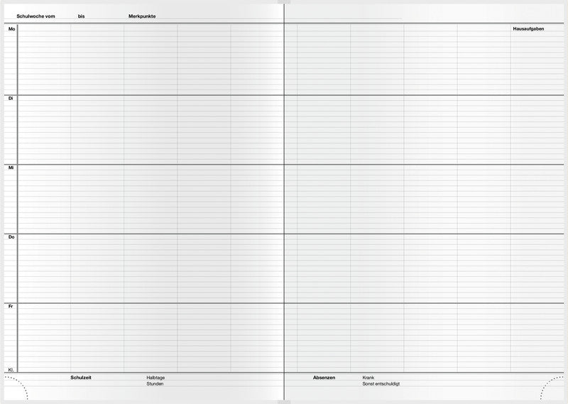Verlag für unterrichtsm. Unterrichtsheft, A4, Karton, 128 Seiten, perforiert, 100 g/m² – Grau