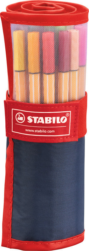 STABILO Fineliner – 25er-Set – 0,4 mm – 25 Farben, sortiert