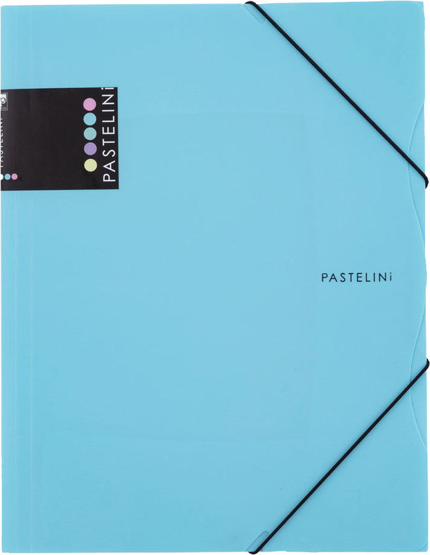 Pastelini Sammelmappe, für A4, Kunststoff, blau, mit Gummizug