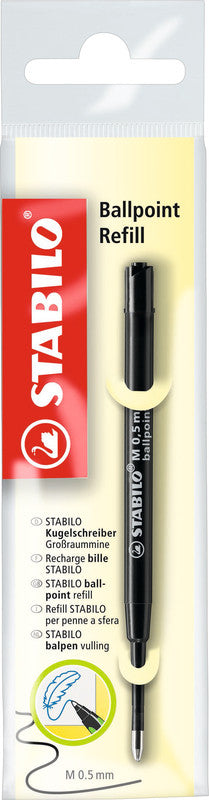 STABILO Kugelschreiber-Mine für SMARTball, pointball – Schwarz, 0,5 mm, geruchsarm