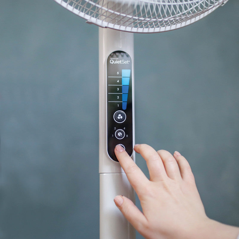Honeywell QuietSet HSF-600WE4 Standventilator – 8 Stufen, Oszillation, mit Fernbedienung, Timer, höhenverstellbar