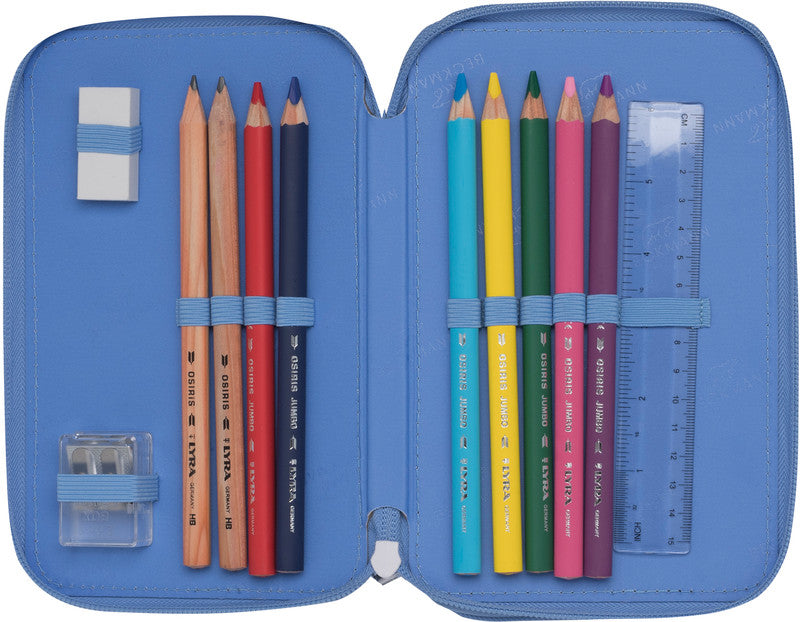Beckmann Klassisches Dreifach-Etui, gefüllt, 27-teilig – Star Princess – Kunststoff – 13 × 20,5 × 7 cm