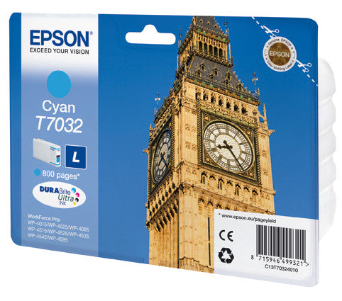 Epson Tintenpatrone T7032, cyan, 800 Seiten