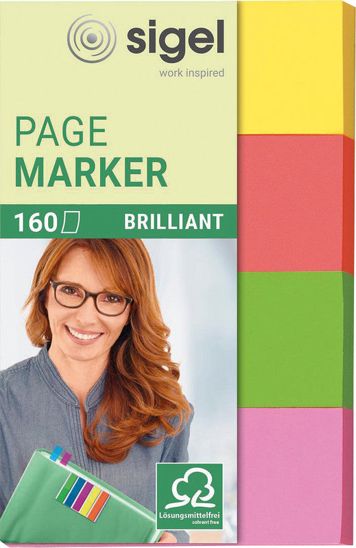 Sigel Seitenmarker – 20×50 mm – sortiert, 4×40 Stück