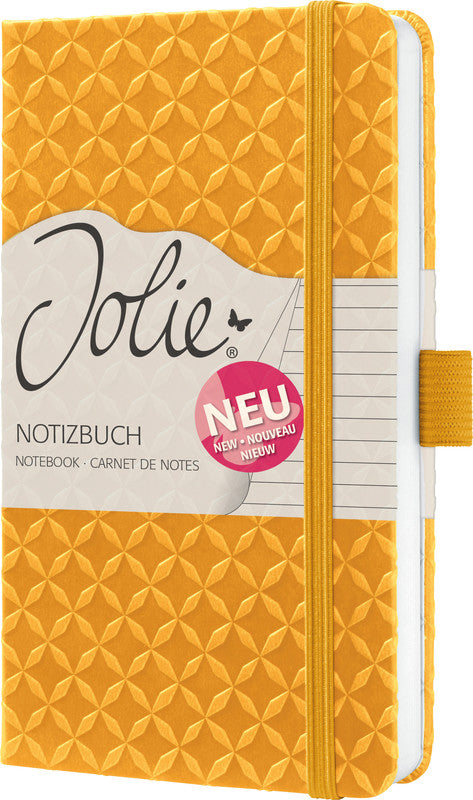 Sigel Notizbuch A6, liniert, Fadenheftung, Karton, 174 Seiten, perforiert, 80 g/m² – Mango (gelb)