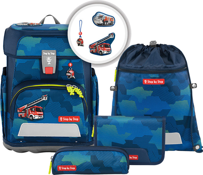 Step by Step Schulrucksack-Set Cloud – 5-teilig – Fire Engine Brandon