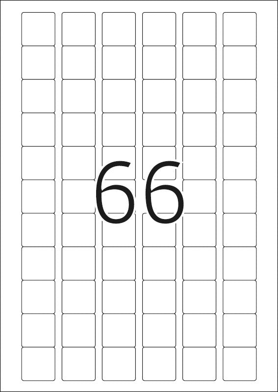 HERMA Druckeretiketten, 25 mm × 25 mm, weiss, Papier, ablösbar, 25 Blatt (1'650 Etiketten)