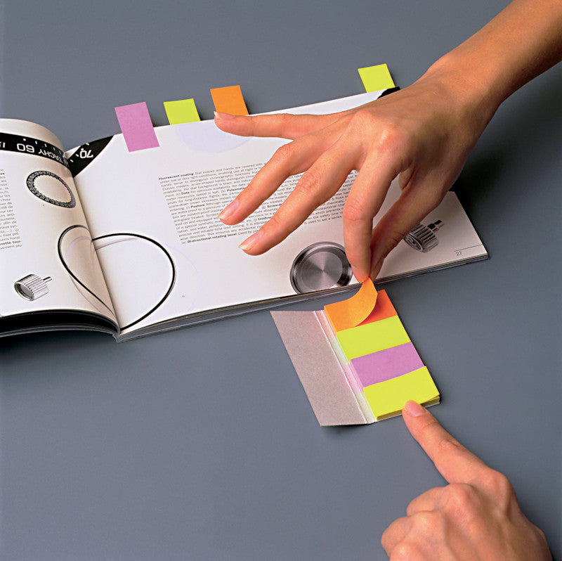 Post-it Seitenmarker – 20×38 mm – sortiert, 4×50 Stück, PEFC