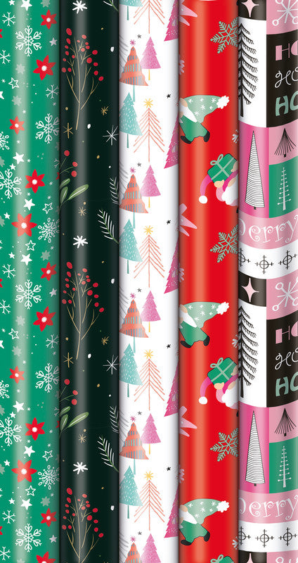 Zoewie Geschenkpapier – Festive Fun (Weihnachten) – 80 g/m2 Papier – 700 × 2000 mm