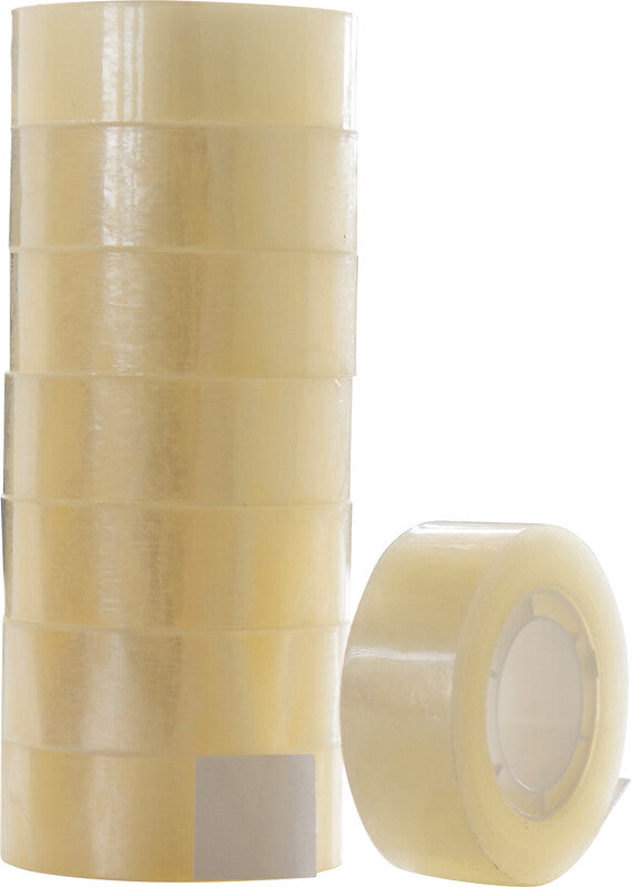 Q-CONNECT Büro-Klebeband – permanent, klar, Kunststoff, 19 mm × 33 m