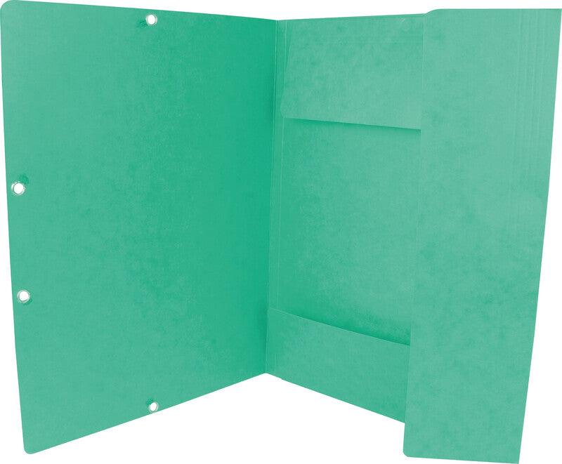 Q-CONNECT Sammelmappe für A4, Karton, Grün, mit Gummizug