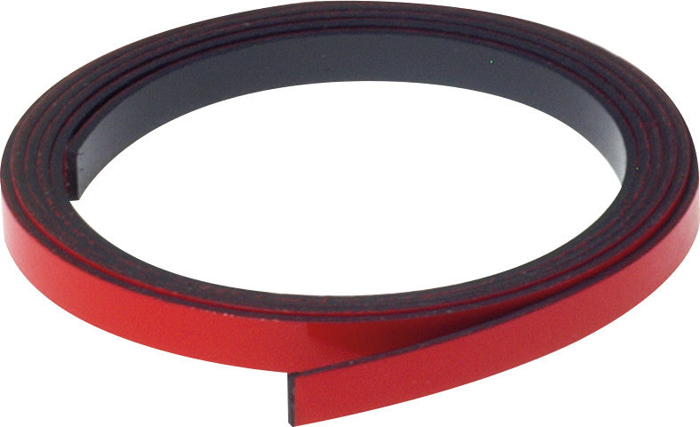 Ultra-Dex Magnetstreifen für Planungstafeln, magnetisch, zuschneidbar, 5 mm × 1000 mm, Rot