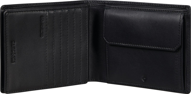 Samsonite Portemonnaie – 128 × 100 mm, Leder, schwarz – 1 Stück