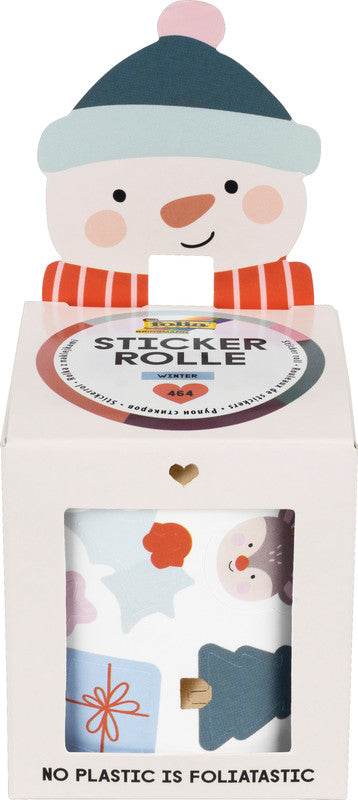 Folia Stickerrolle – Winter – 10,5 cm × 4,00 m – sortiert – 464 Stk.
