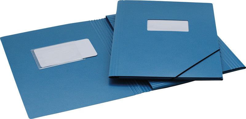Erola-Mappen Sammelmappe, für A4, Pressspan, blau, mit Gummizug