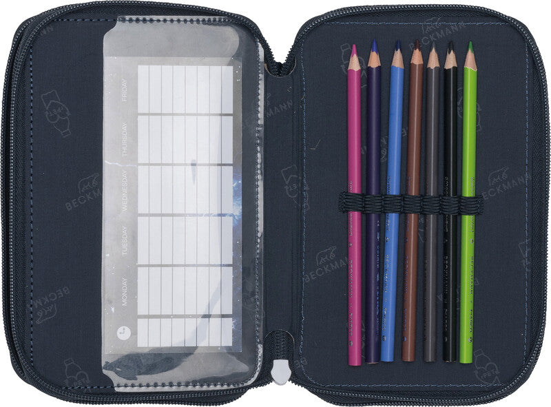 Beckmann Classic Etui Triple, gefüllt – Tech Rex – Kunststoff – 13 × 20,5 × 7 cm