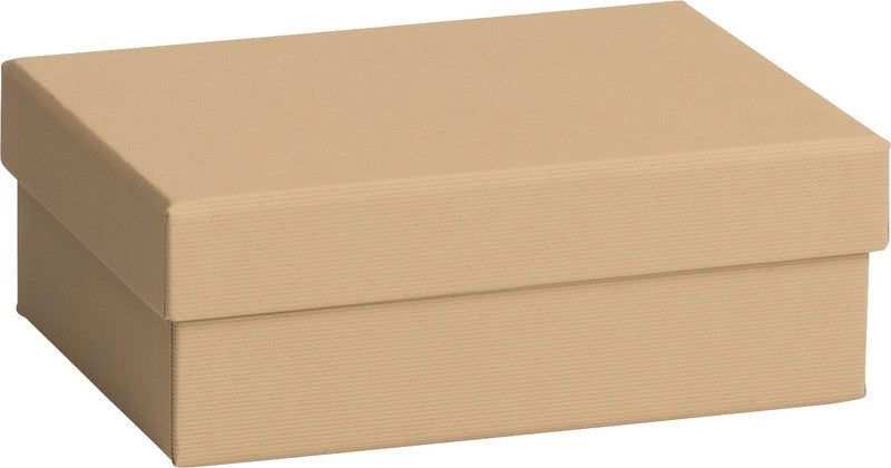 Stewo Geschenkbox – FSC-zertifiziert, mit Strukturprägung – Braun Kraft – 165 × 60 × 120 mm