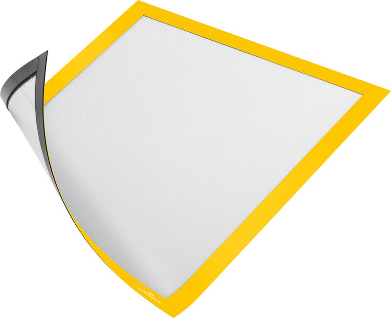 Durable Duraframe Magnetclip – 236 × 323 mm, gelb, wiederablösbar, magnetisch, 5er-Pack