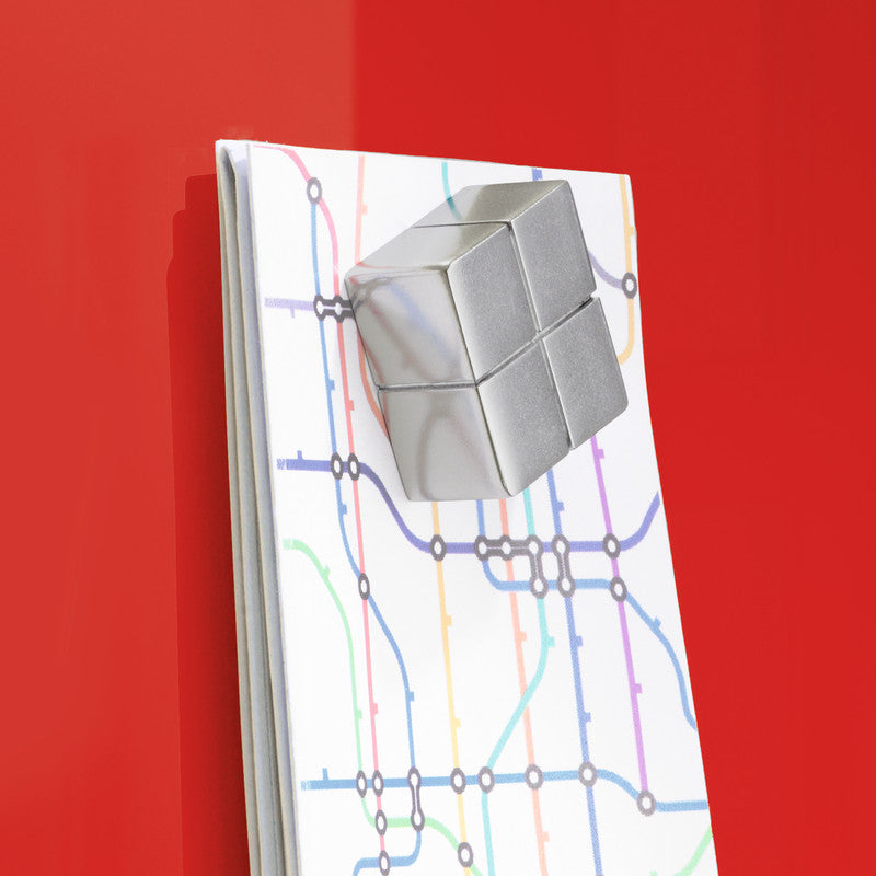 Sigel Whiteboard – 130 × 55 cm, Glas, magnetisch, Wandmontage, inkl. Magnetwürfel, Montagesatz