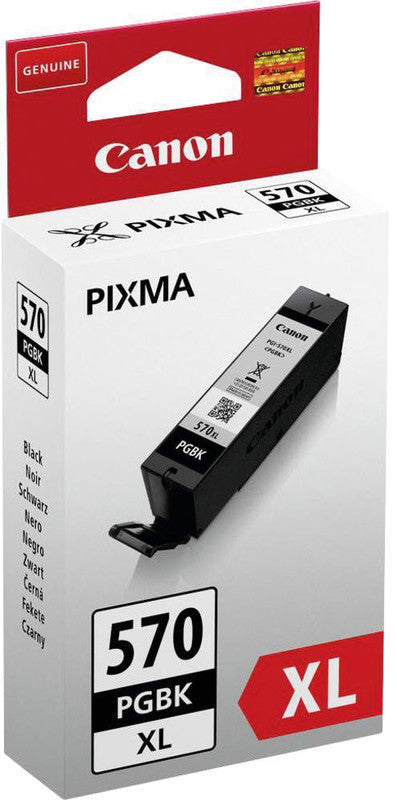 Canon Tintenpatrone PGI-570XL PGBK, Schwarz, XL, 500 Seiten – für Tintenstrahldrucker/Multifunktionsgeräte